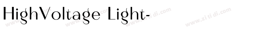 HighVoltage Light字体转换